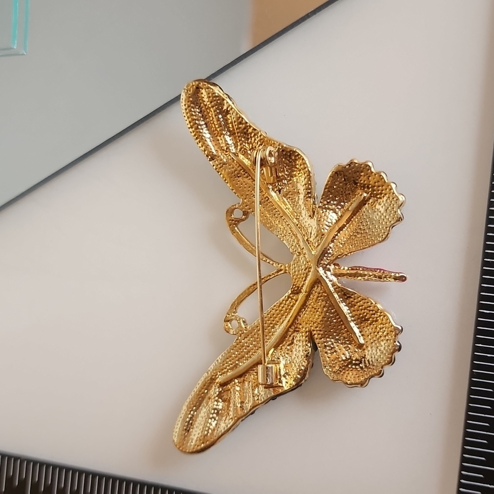 Brooch BUTTERFLY Brooch Best Seller Extra  Large Colorful - Picture 5 of 5